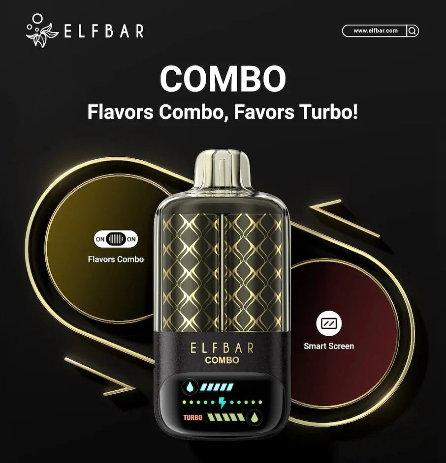 Elf Bar Combo Dual Flavour with Smart Screen (25000 Puffs) – vapevilla