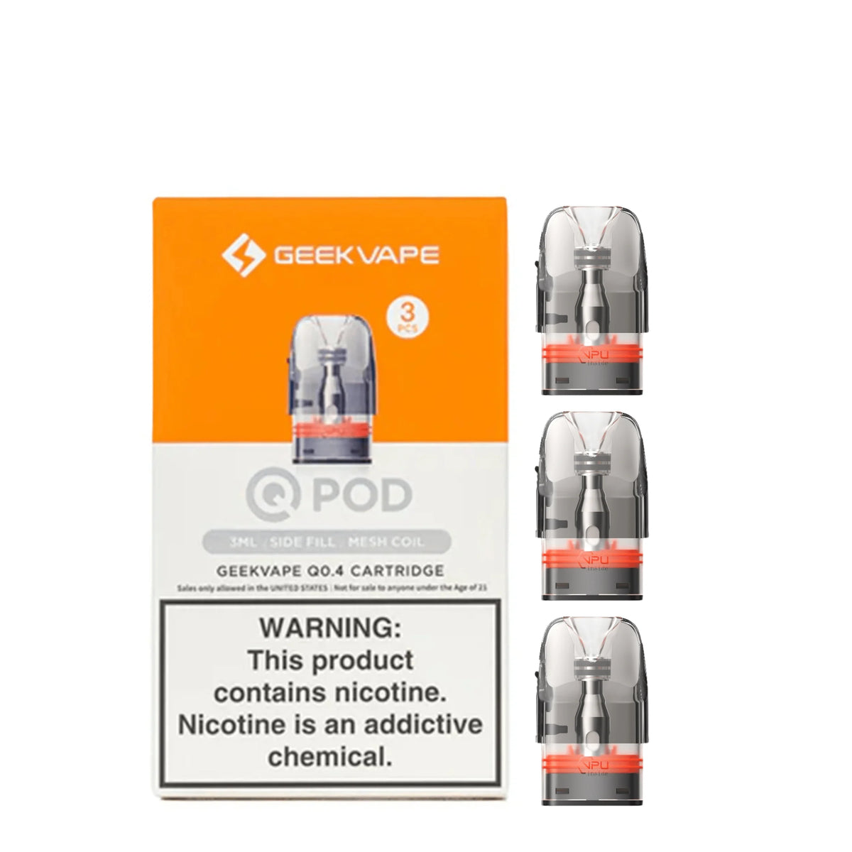 GEEKVAPE Q Pod 3ml (Side Fill) for GeekVape Sonder Q 2 / Digi Max / Wenax Q Pro - 1Pcs