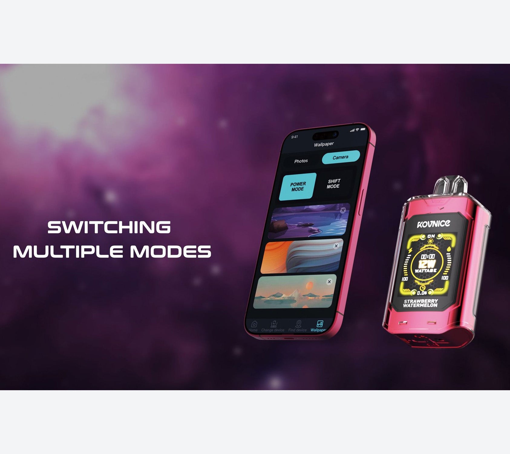 Kovnice Rush 20K Puffs - World First Smart HD Screen Vape Device