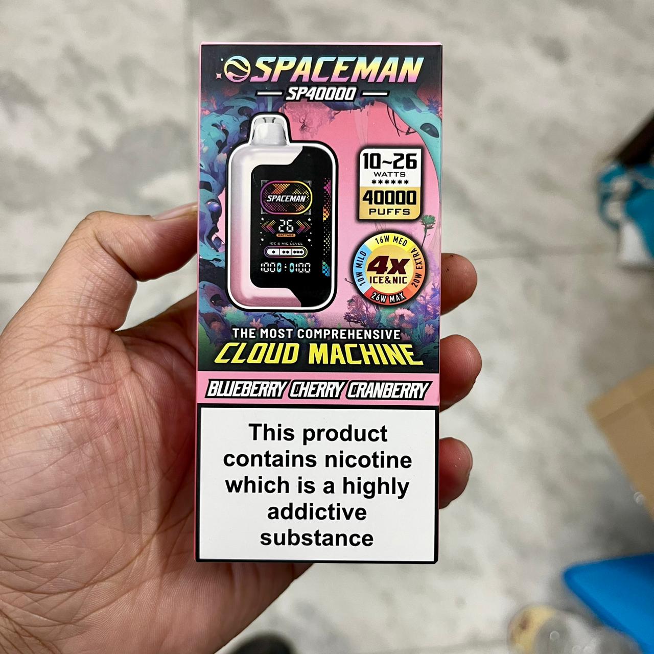 Spaceman Cloud Machine Adjustable Ice-Nic Vape - 40000 Puffs vapevilla Spaceman Cloud Machine Adjustable Ice-Nic Vape - 40000 Puffs vapevilla