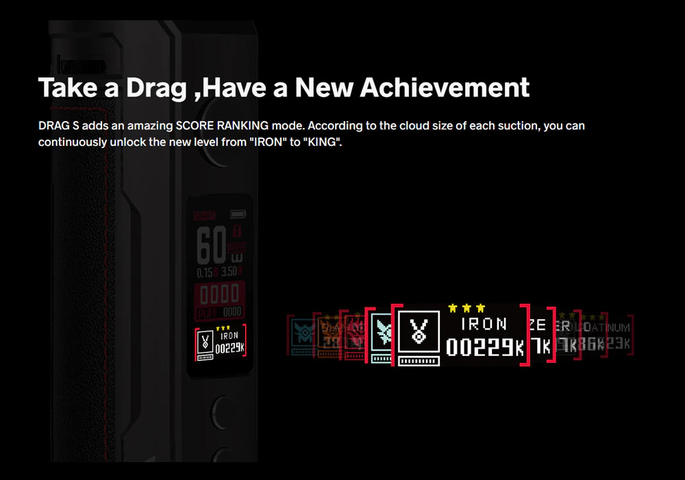 VOOPOO DRAG S MOD POD KIT with Free Battery & Flavour (Without Box)