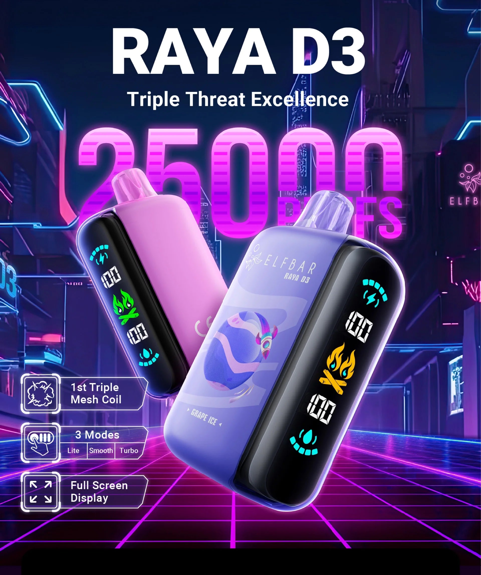 ELF BAR RAYA D3 - 25000 Puffs