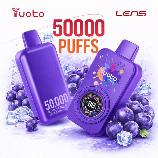 Yuoto Lens 50000 Puffs Disposable Vape – Rechargeable Mesh Coil 5% Nic Salt Long-Lasting Vape